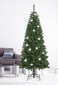 Albero di Natale Comet, Albero artificiale extra folto, Albero effetto reale in PVC, 388 rami, Altezza cm 150