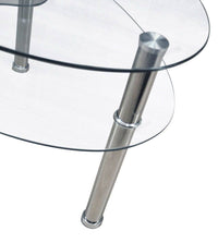 Tavolino da salotto 0, Tavolino da cafe moderno con ripiani, Tavolo basso da salotto in metallo e vetro temperato, Cm 100x60h41