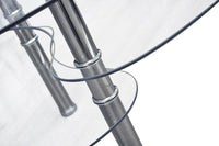 Tavolino da salotto 0, Tavolino da cafe moderno con ripiani, Tavolo basso da salotto in metallo e vetro temperato, Cm 100x60h41