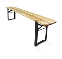 Set tavolo e panchine richiudibili da birreria, colore marrone, Misure tavolo 150 x 76 x 70 cm, Misure panca 150 x 44 x 25 cm