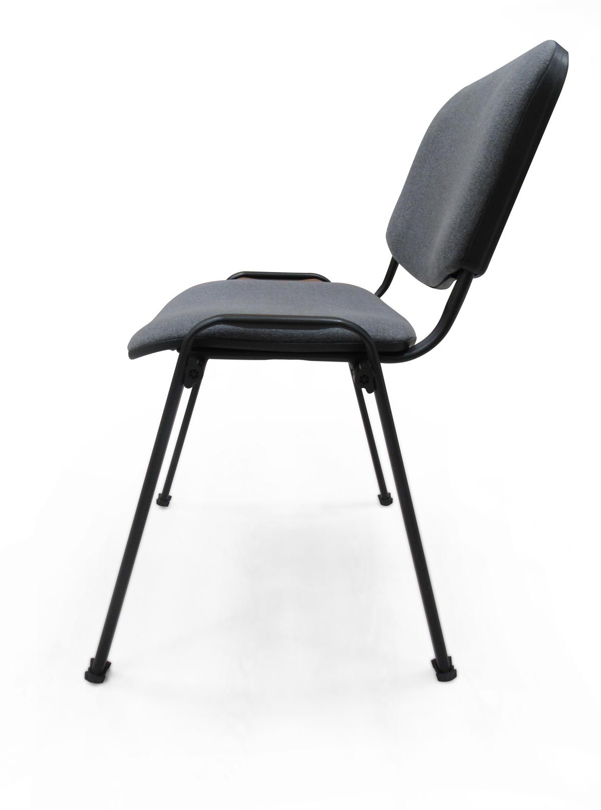 Sedia 0, Sedia in tessuto imbottito , Ideale per ufficio, salotto o sala conferenze, Cm 54x55h81, Grigio scuro, Singola