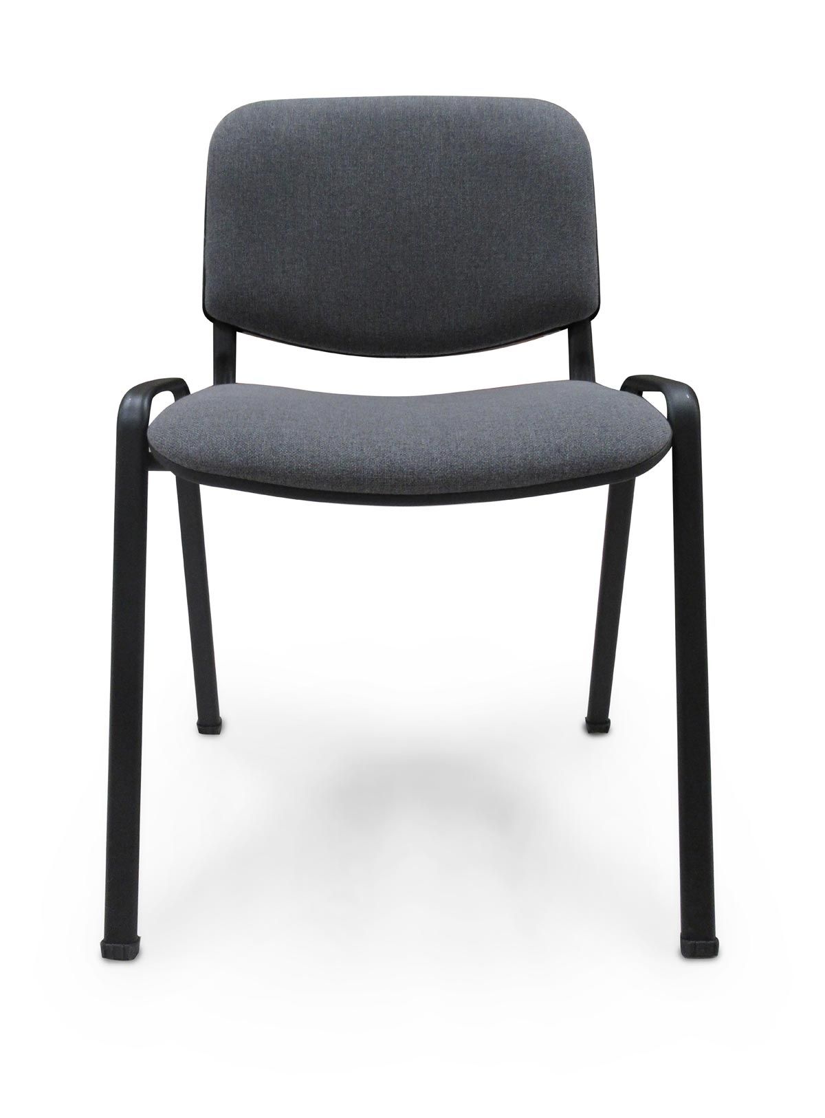 Sedia 0, Sedia in tessuto imbottito , Ideale per ufficio, salotto o sala conferenze, Cm 54x55h81, Grigio scuro, Singola