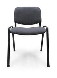 Sedia 0, Sedia in tessuto imbottito , Ideale per ufficio, salotto o sala conferenze, Cm 54x55h81, Grigio scuro, Singola
