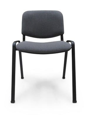 Sedia 0, Sedia in tessuto imbottito , Ideale per ufficio, salotto o sala conferenze, Cm 54x55h81, Grigio scuro, Singola