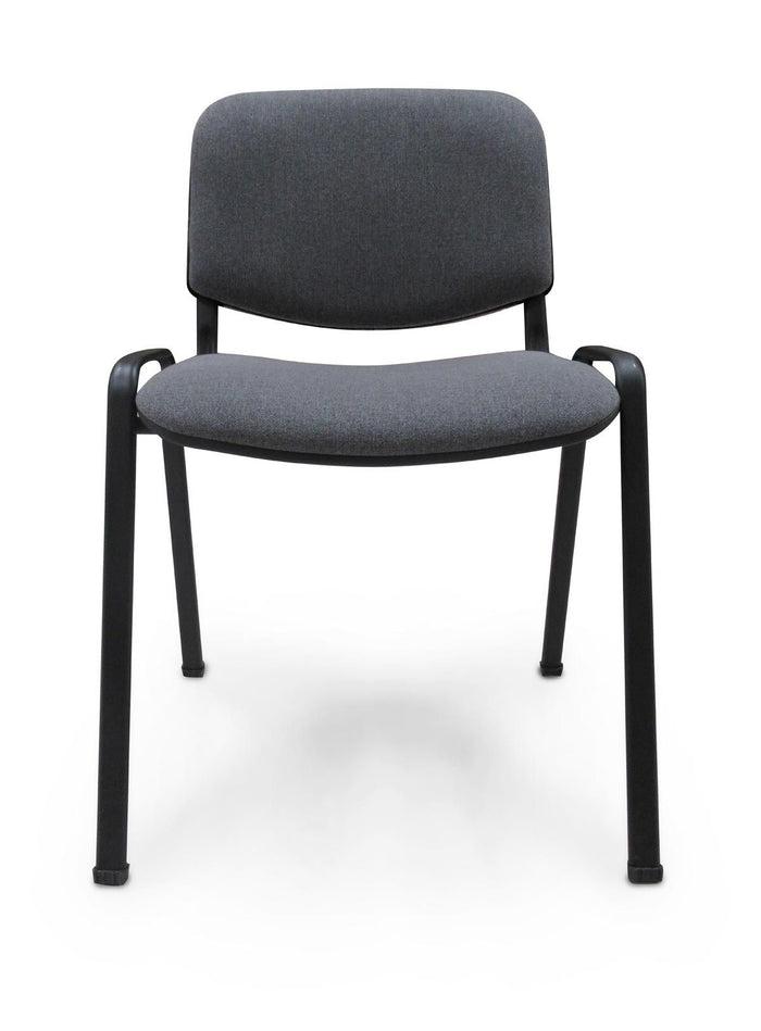 Sedia 0, Sedia in tessuto imbottito , Ideale per ufficio, salotto o sala conferenze, Cm 54x55h81, Grigio scuro, Singola