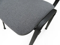 Sedia 0, Sedia in tessuto imbottito , Ideale per ufficio, salotto o sala conferenze, Cm 54x55h81, Grigio scuro, Singola