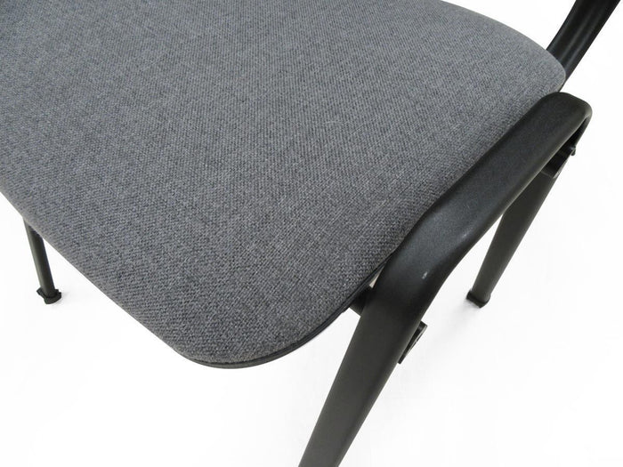 Sedia 0, Sedia in tessuto imbottito , Ideale per ufficio, salotto o sala conferenze, Cm 54x55h81, Grigio scuro, Singola