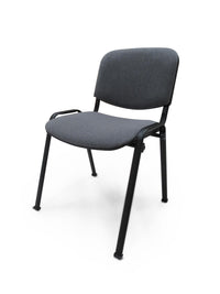 Sedia 0, Sedia in tessuto imbottito , Ideale per ufficio, salotto o sala conferenze, Cm 54x55h81, Grigio scuro, Singola