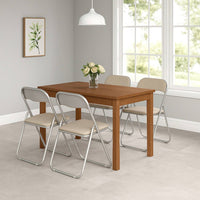 Set di quattro sedie Antenore, colore bianco, Misure 43 x 47 x 78 cm