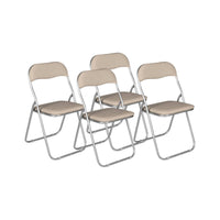 Set di quattro sedie Antenore, colore bianco, Misure 43 x 47 x 78 cm