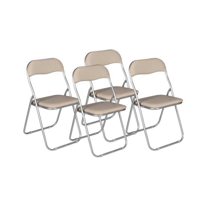 Set di quattro sedie Antenore, colore bianco, Misure 43 x 47 x 78 cm