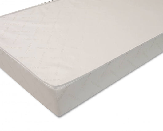 Materasso singolo 0, Materasso ortopedico in poliuretano espanso, rivestimento in tessuto con imbottitura in fibra anallergica, Cm 80x190h16, Bianco