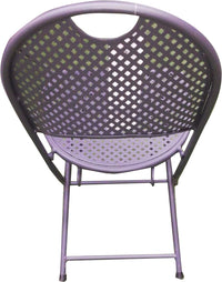 Sedia pieghevole in ferro, colore antracite, Misure 42 x 92 x 54 cm