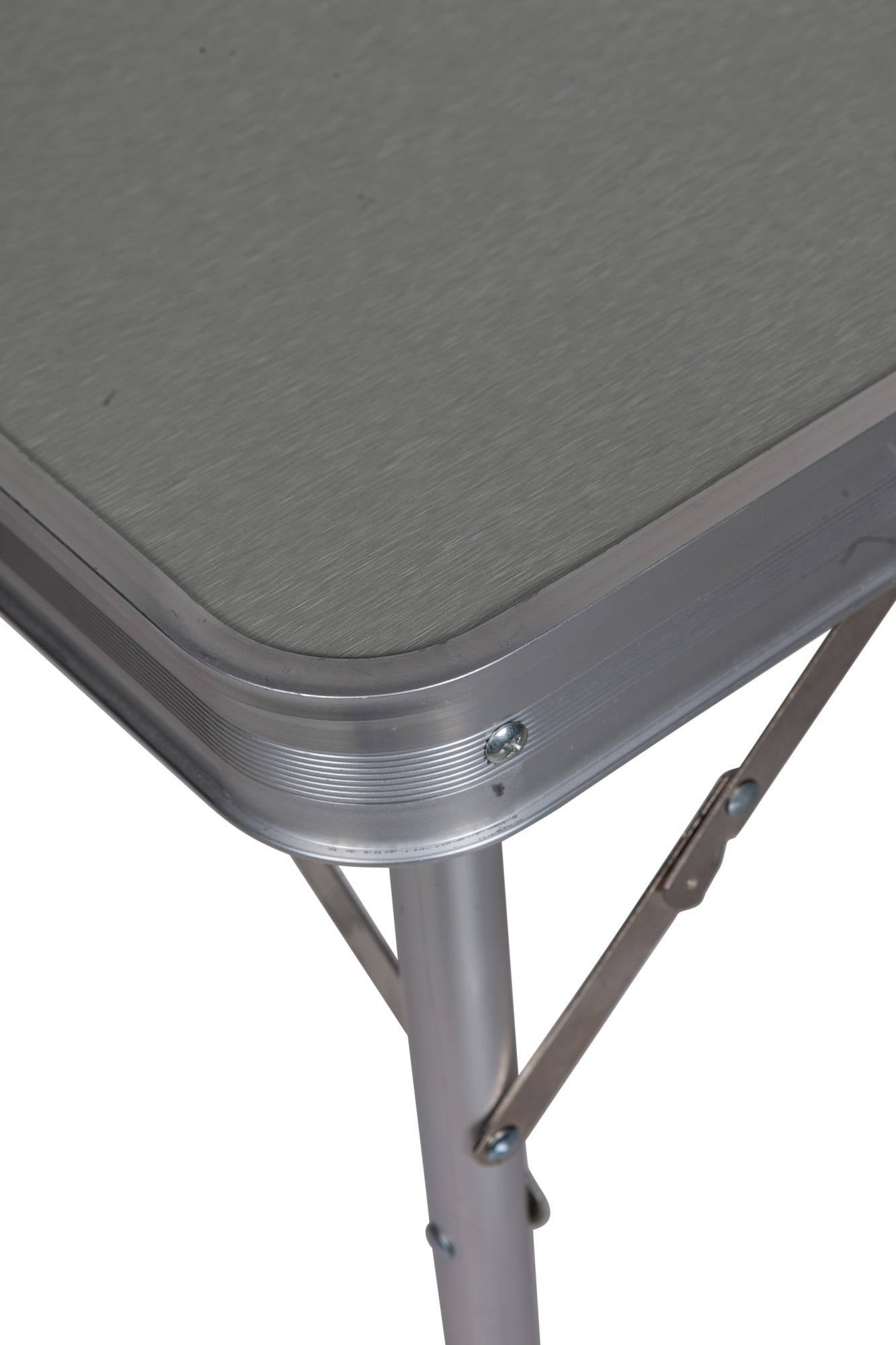 Set da campeggio e picnic richiudibile, struttura alluminio e plastica, colore grigio, Misure tavolo 60 x 71 x 90 cm, Misure panchine 87 x 38 x 23 cm