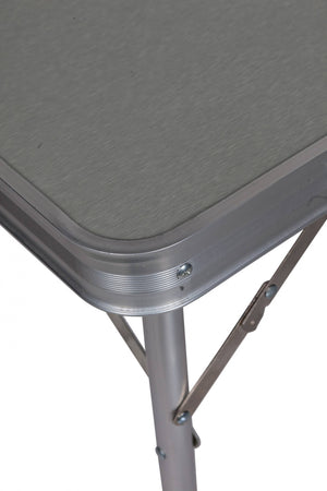 Set da campeggio e picnic richiudibile, struttura alluminio e plastica, colore grigio, Misure tavolo 60 x 71 x 90 cm, Misure panchine 87 x 38 x 23 cm