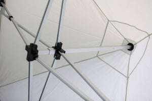 Gazebo estensibile per esterno, colore bianco, 300 x 300 cm