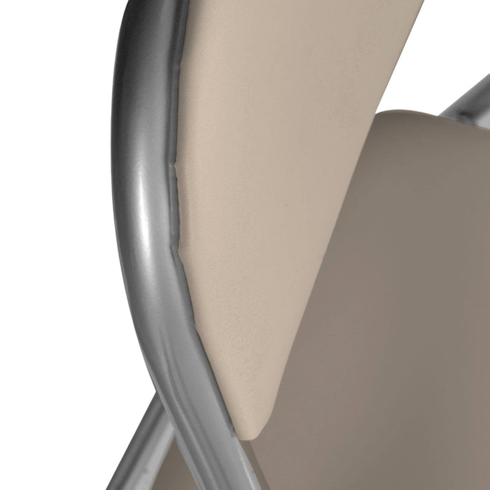 Set di due sedie Antenore, colore beige, Misure 43 x 47 x 78 cm