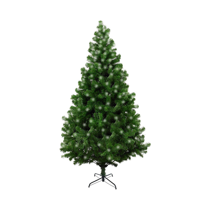 Albero di Natale Rudolph, Albero artificiale extra folto, Albero effetto reale in PVC con luci LED incluse, 723 rami, Altezza cm 180