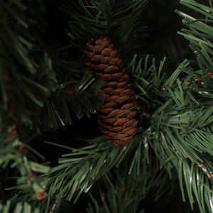 Albero di Natale Silent Night, Albero artificiale extra folto, Albero effetto reale in PVC, Con pigne incluse, 839 rami, Altezza cm 180