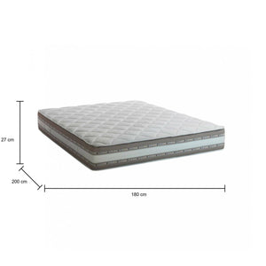 Materasso matrimoniale Amos, Materasso sfoderabile in Memory Foam e Gel Waterfoam, 100% Made in Italy, Antiacaro e Anallergico, cm 180x200 h27