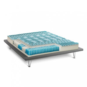 Materasso singolo Adrano, Sfoderabile in Memory Foam+Gel e Molle insacchettate, 100% Made in Italy, Antiacaro e Anallergico, cm 80x200 h27