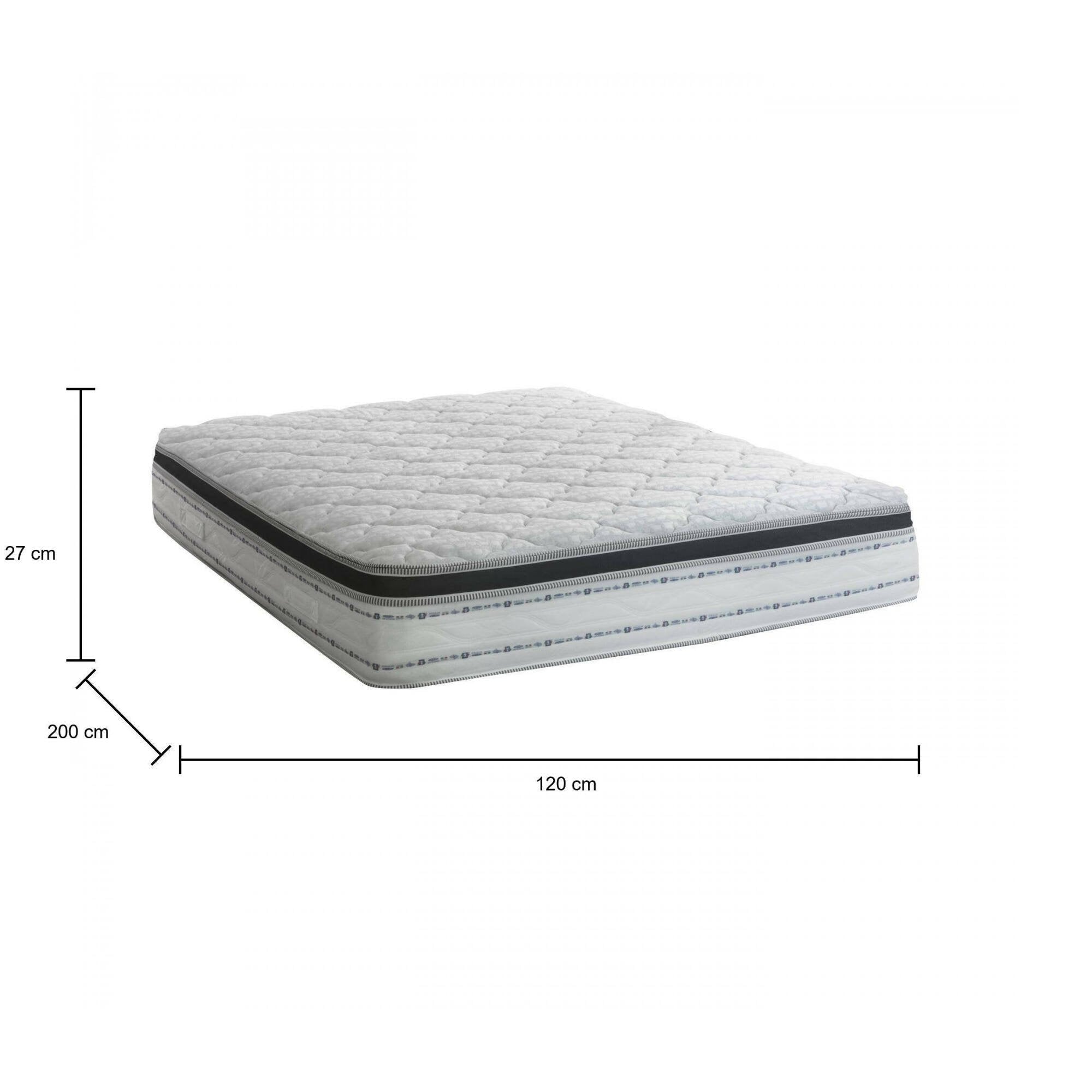 Materasso piazza e mezza Lilia, Sfoderabile in Memory Foam+Gel e Molle insacchettate, 100% Made in Italy, Antiacaro e Anallergico, cm 120x200 h27