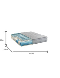 Materasso piazza e mezza Alona, Materasso in Memory Foam e Molle insacchettate, 100% Made in Italy, Antiacaro e Anallergico, cm 120x200 h26