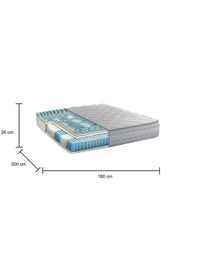 Materasso matrimoniale Aba, Materasso in Memory Foam e Molle insacchettate, 100% Made in Italy, Antiacaro e Anallergico, cm 180x200 h26