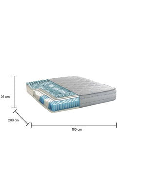 Materasso matrimoniale Aba, Materasso in Memory Foam e Molle insacchettate, 100% Made in Italy, Antiacaro e Anallergico, cm 180x200 h26