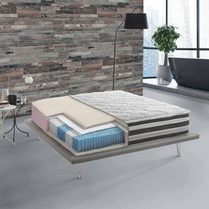 Materasso piazza e mezza Cesarina, sfoderabile in Memory Foam e Micromolle insacchettate, 100% Made in Italy, Antiacaro e Anallergico, cm 120x190 h32