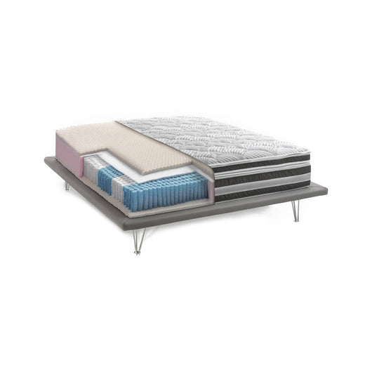 Materasso matrimoniale Amistad, sfoderabile in Memory Foam e Micromolle insacchettate, 100% Made in Italy, Antiacaro e Anallergico, cm 160x200 h32