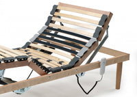 Rete letto singolo Arby, Rete a doghe in legno con motore, 100% Made in Italy, Rete ortopedica reclinabile motorizzata, cm 80x190h 34