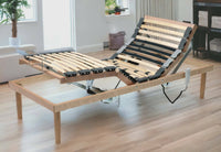 Rete letto singolo Arby, Rete a doghe in legno con motore, 100% Made in Italy, Rete ortopedica reclinabile motorizzata, cm 80x190h 34