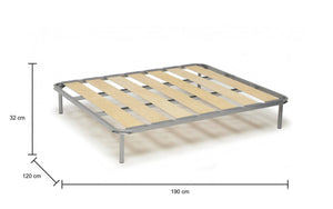 Rete letto piazza e mezza Andrew, Rete ortopedica a doghe larghe, 100% Made in Italy, cm 120x190h 31