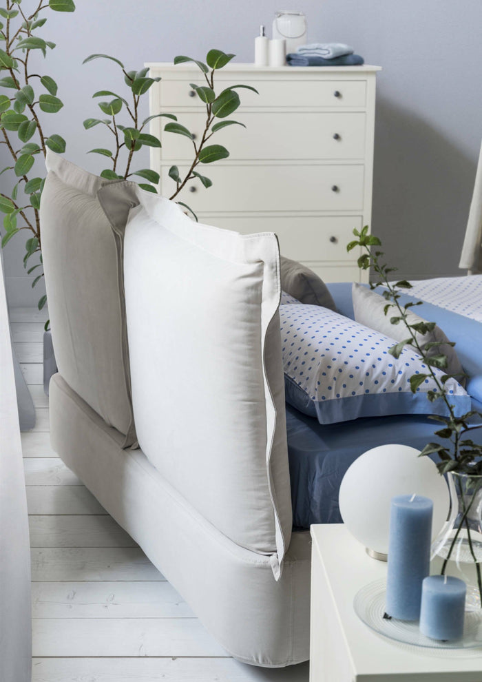 Letto matrimoniale Adi, Letto contenitore con rivestimento in tessuto, Made in Italy, Apertura frontale, adatto per materasso 160x190 cm, Beige