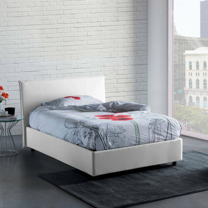 Alush, Letto Piazza e Mezza Materasso Incluso Made in Italy, Bianco