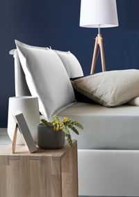 Letto matrimoniale Anjin, Letto contenitore con rivestimento in tessuto, Made in Italy, Apertura frontale, adatto per materasso cm 160x190, Bianco