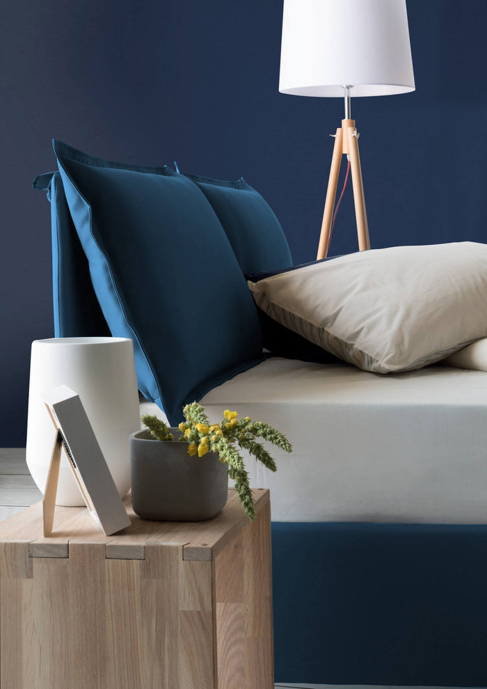 Letto matrimoniale Aris, Letto contenitore con rivestimento in tessuto, Made in Italy, Apertura frontale, adatto per materasso cm 160x200, Blu