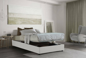 Asid, Letto Piazza e Mezza Sfoderabile Made in Italy, Bianco