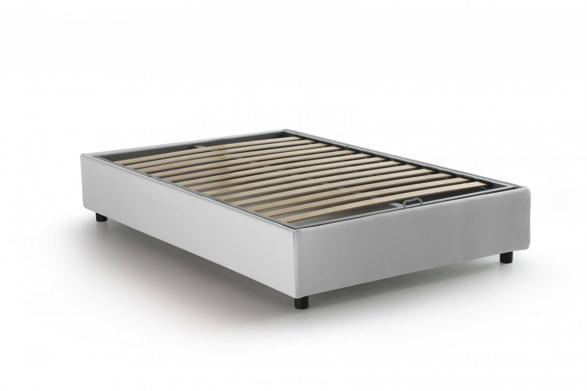 Asid, Letto Piazza e Mezza Sfoderabile Made in Italy, Bianco