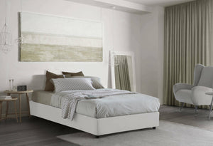 Asid, Letto Piazza e Mezza Sfoderabile Made in Italy, Bianco
