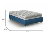 Alvise, Letto Piazza e Mezza Materasso Incluso Made in Italy, blu