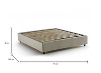 Letto Matrimoniale Annibale, Letto Matrimoniale Sfoderabile Made in Italy, Beige