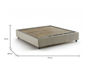 Letto Matrimoniale Annibale, Letto Matrimoniale Sfoderabile Made in Italy, Beige