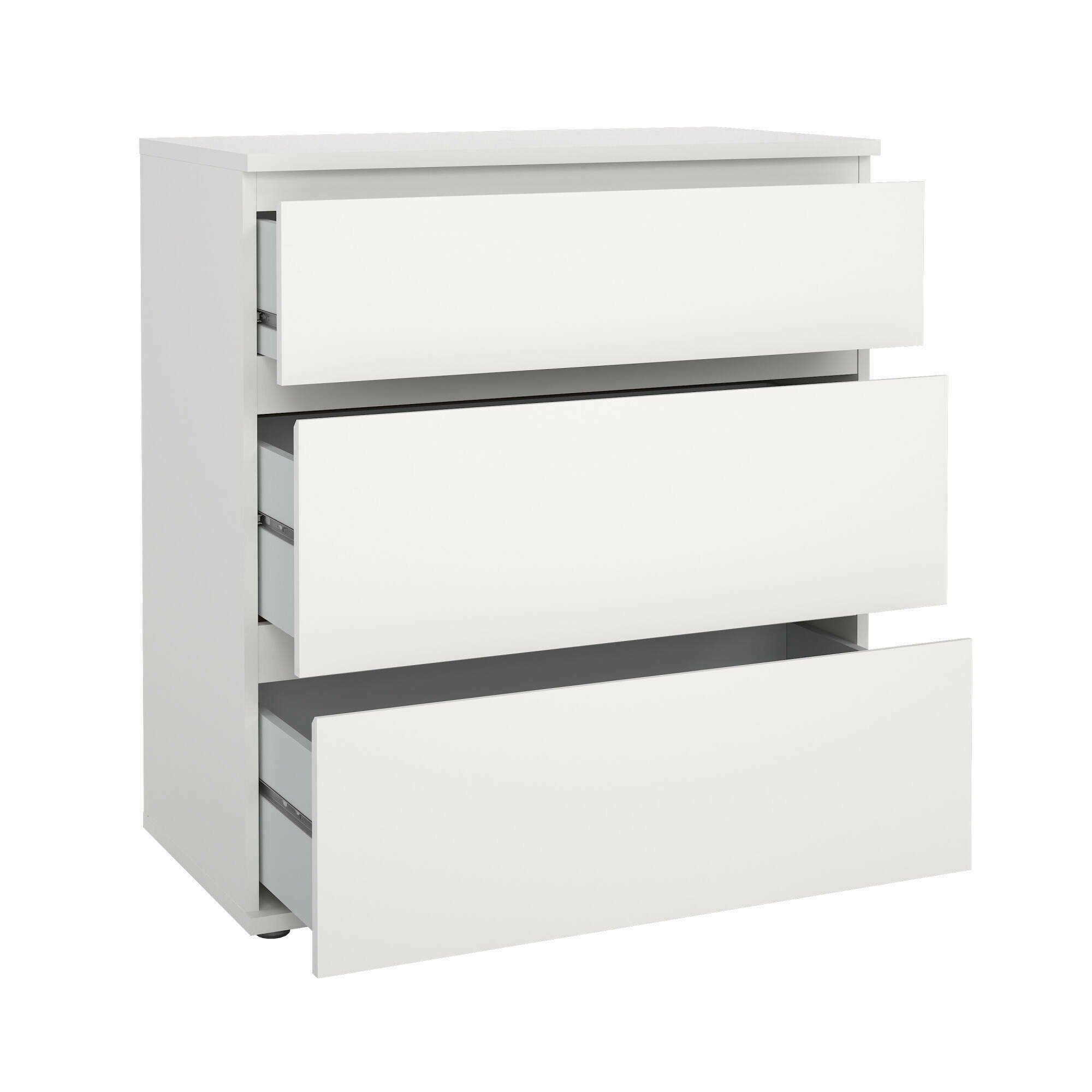Cassettiera atre Aski, colore bianco, cm 76 x 83 x 40