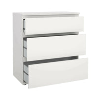 Cassettiera atre Aski, colore bianco, cm 76 x 83 x 40