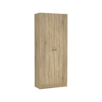 Scarpiera Erinni, Mobile portascarpe, Armadio da ingresso multiuso, Mobiletto per calzature, 69x35 h170 cm, Quercia