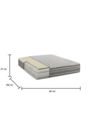 Materasso singolo Agliana, Ortopedico in Memory Foam e Micromolle insacchettate, 100% Made in Italy, Antiacaro e Anallergico, cm 80x190 h37