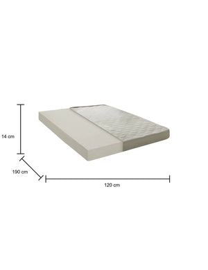 Materasso piazza e mezza Any, Materasso in Waterfoam, 100% Made in Italy, Antiacaro e Anallergico, cm 120x190 h14