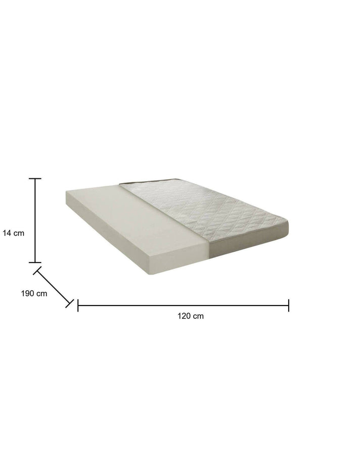 Materasso piazza e mezza Any, Materasso in Waterfoam, 100% Made in Italy, Antiacaro e Anallergico, cm 120x190 h14